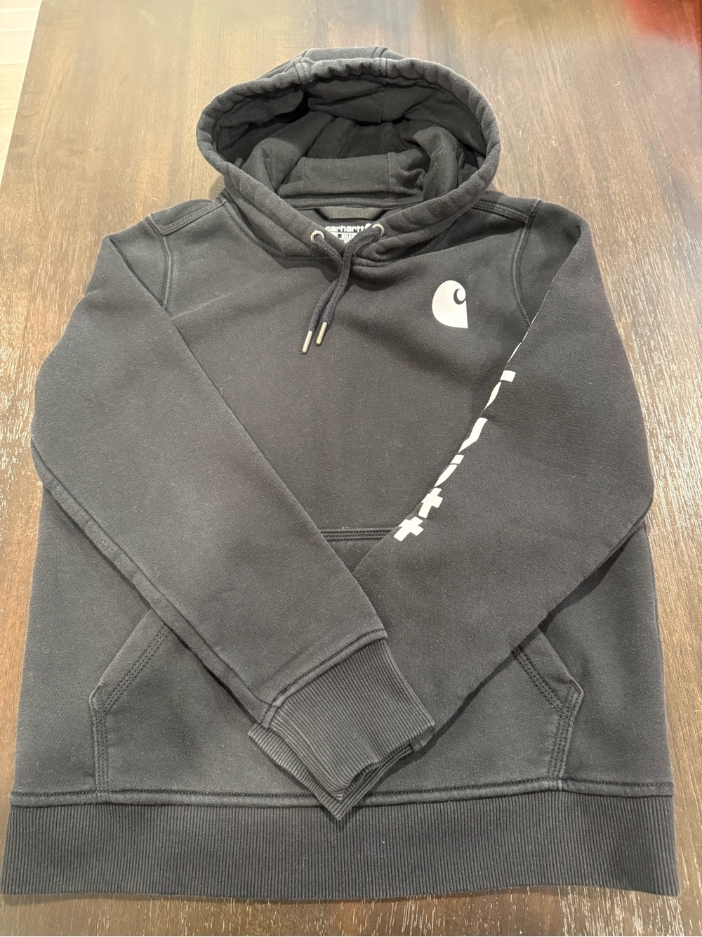 Carhartt Black Logo Hoodie - Woman’s Pullover Sweatshirt